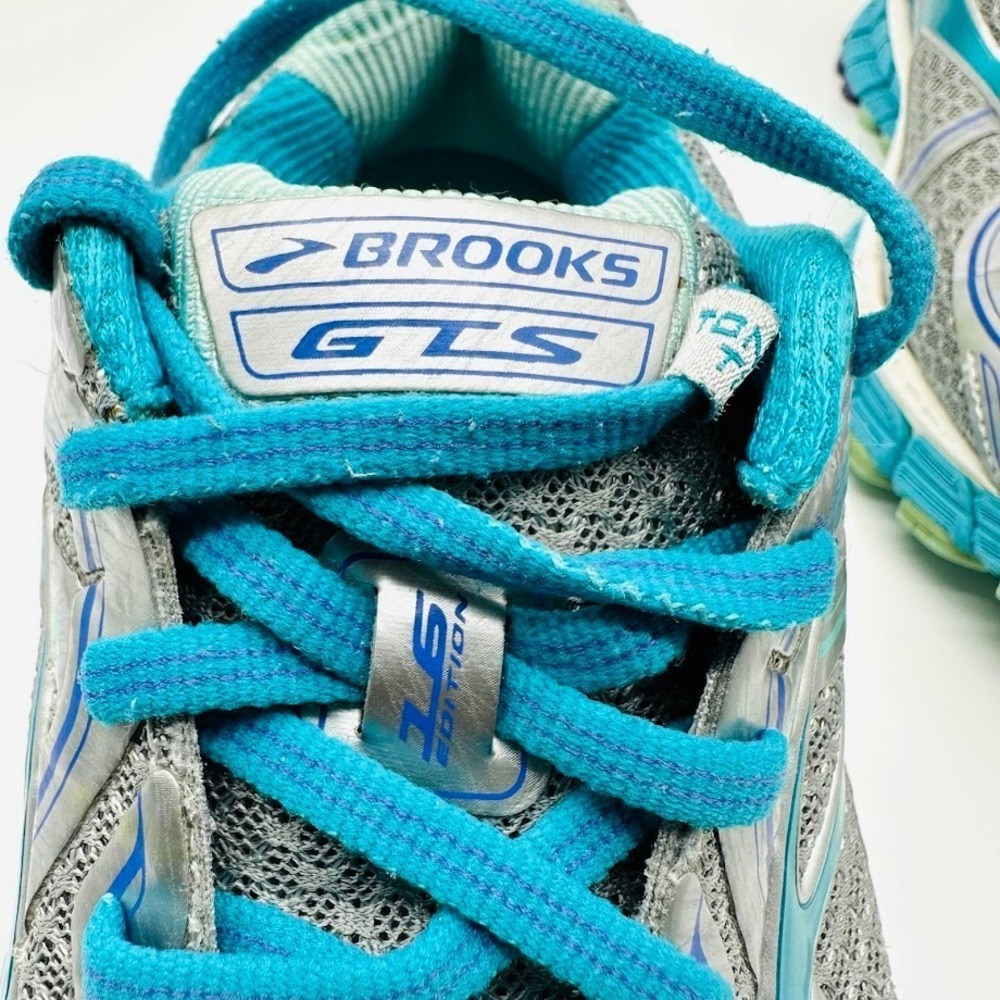 Brooks GTS Running Shoes Women US 6.5 Gray Blue Athletic Sneakers Comfort - Picture 11 of 15